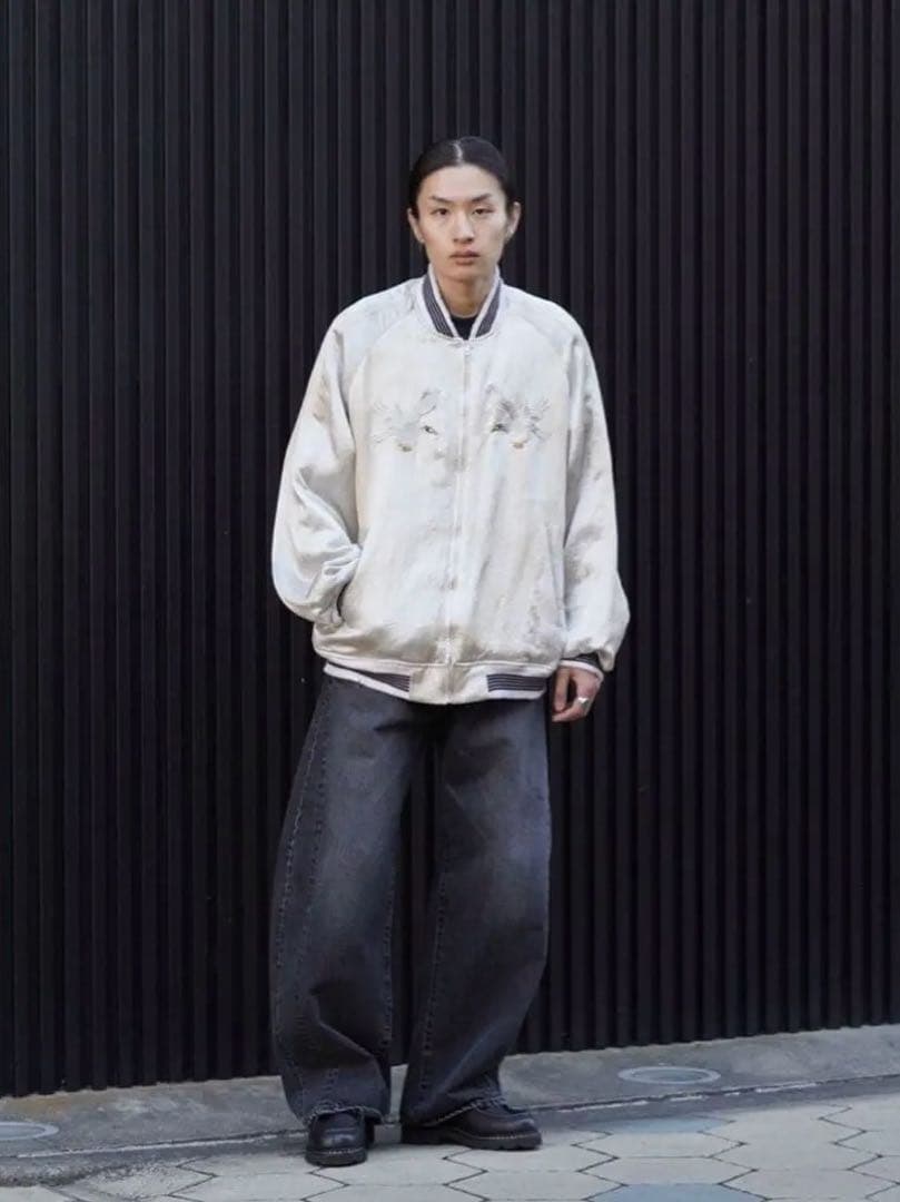 パンツ ssstein DEFORMATION WIDE DENIM JEANS