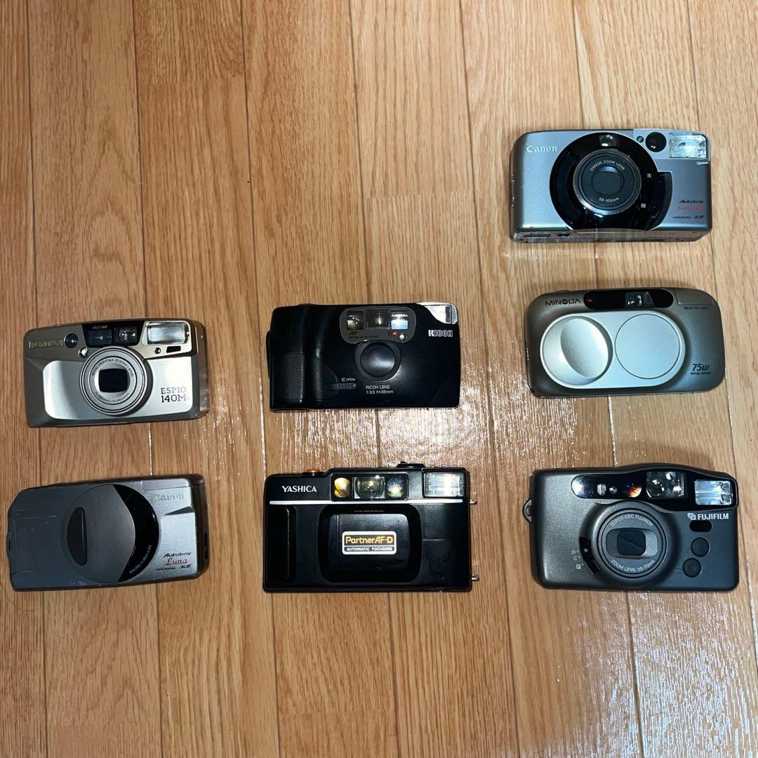 コンパクトフィルムカメラ　7台セット　通電確認済　一部ジャンク品も有　その①