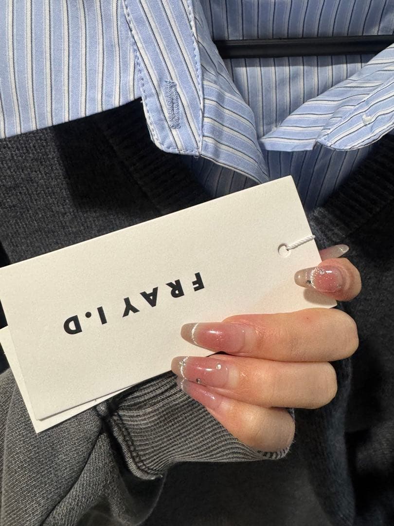 FRAY I.D レイヤードシャツカラーウールワンピース