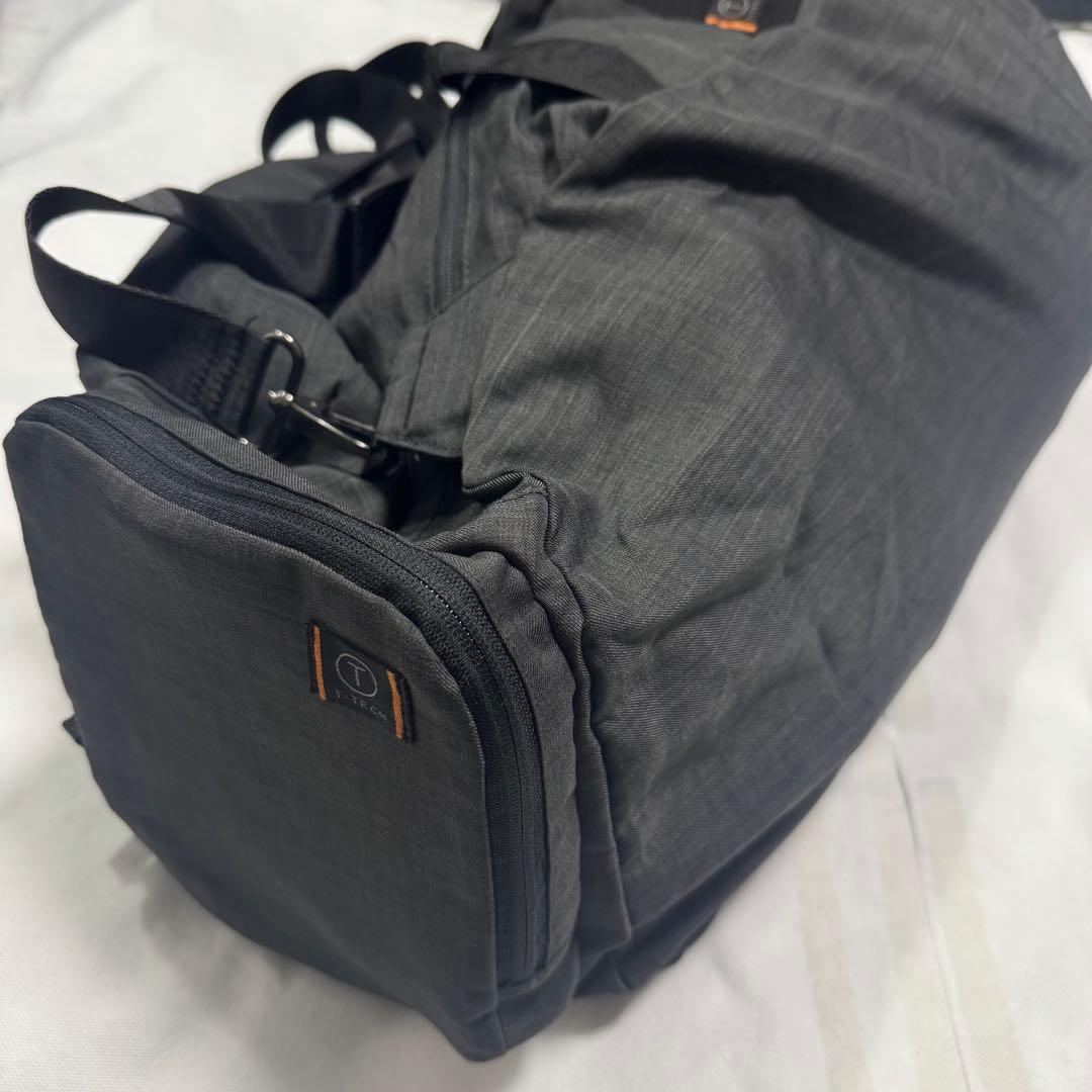 TUMI 美品 ジムバッグ パッカブル ボストンバッグ グレー 携帯 ショルダー