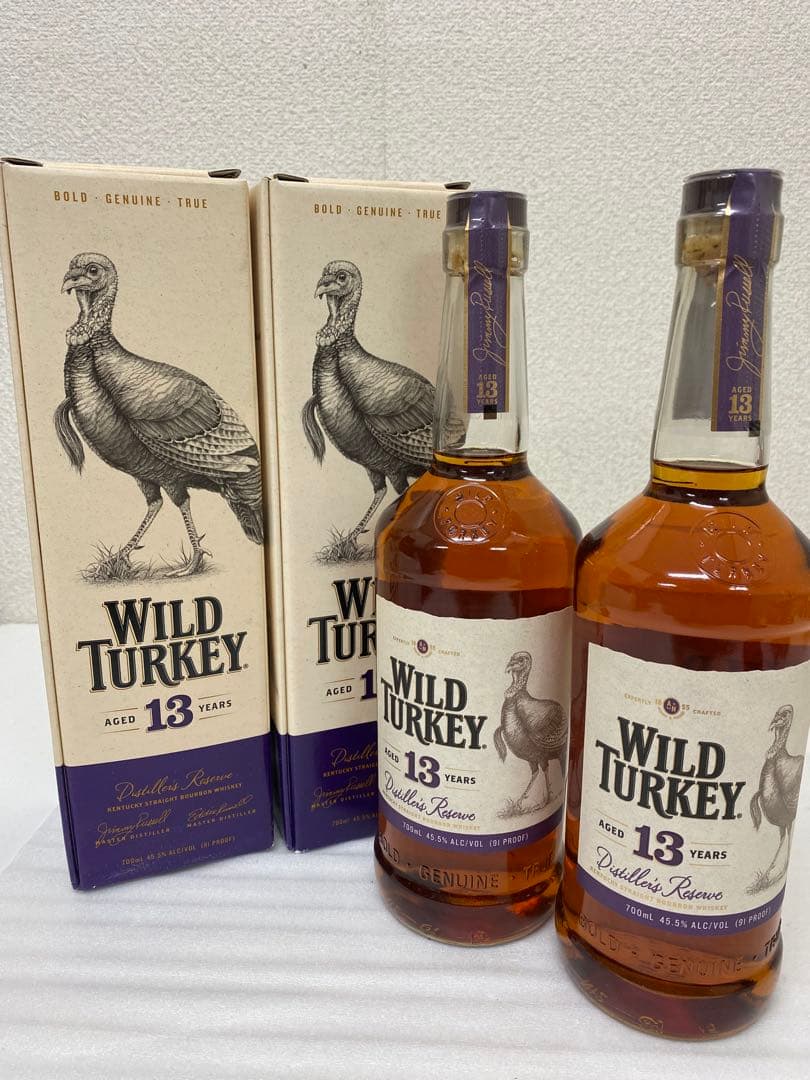 3-3220 ワイルドターキー 13年 ディスティラーズ リザーブ 箱付き2本