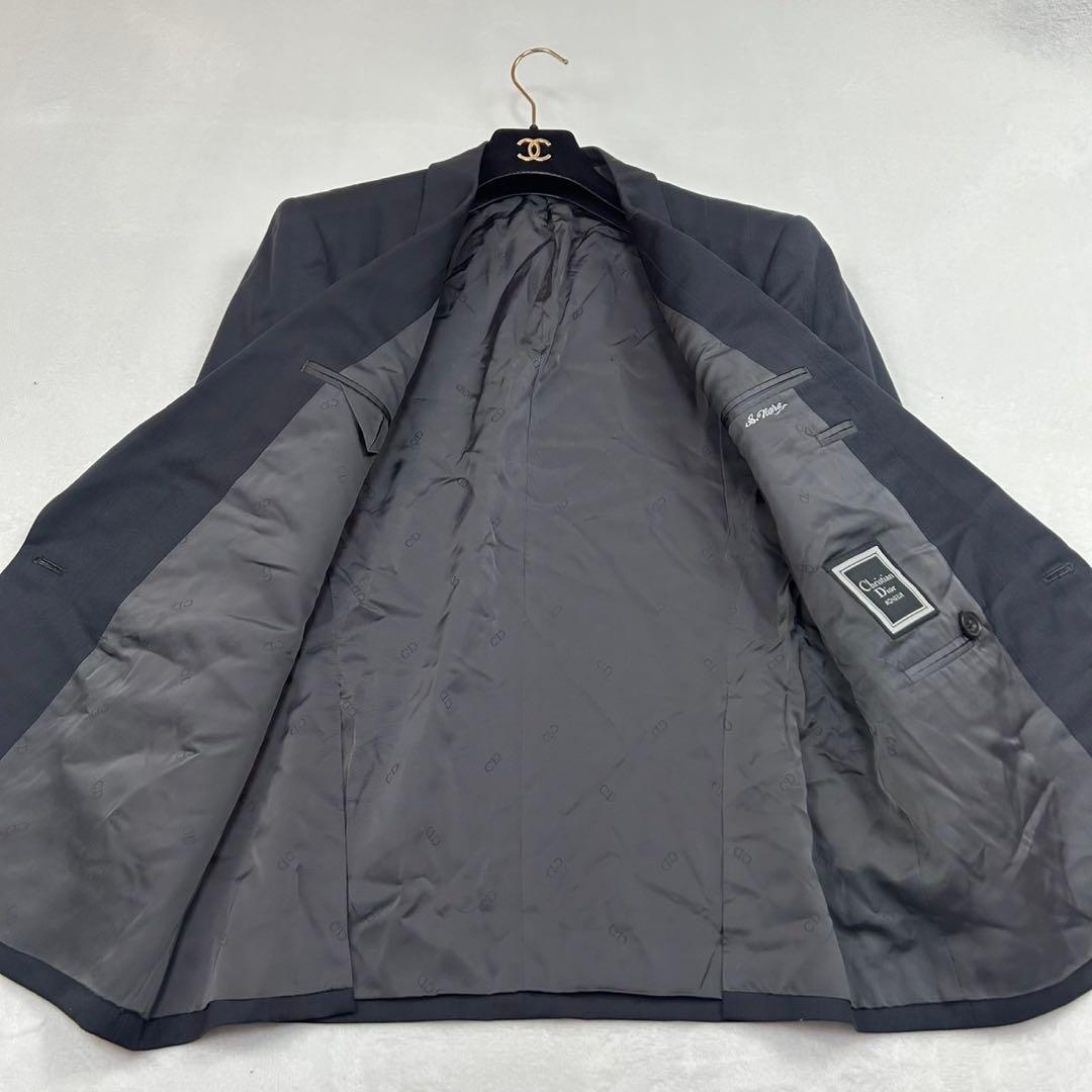 E868 M A4 クリスチャンディオール ストライプ ダブル スーツ メンズ