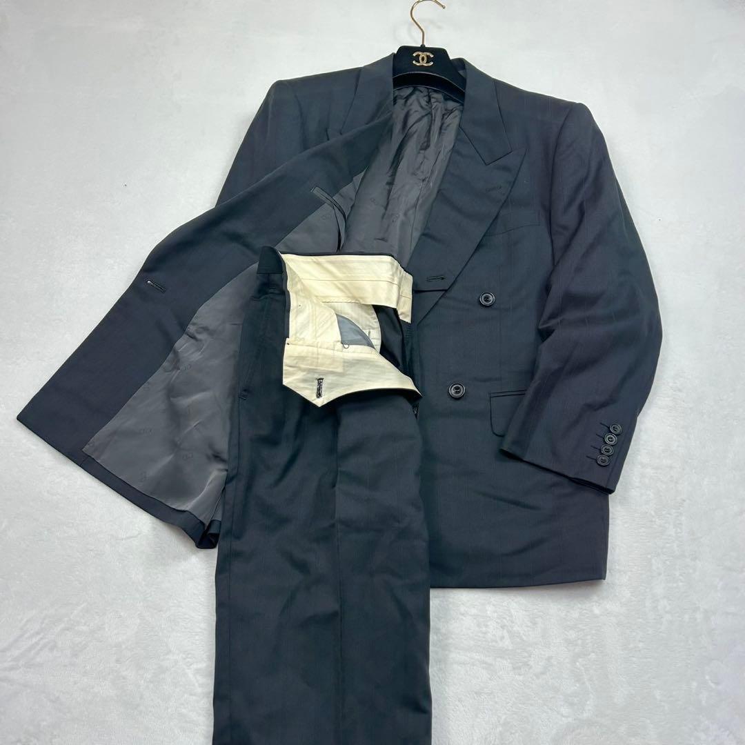 E868 M A4 クリスチャンディオール ストライプ ダブル スーツ メンズ