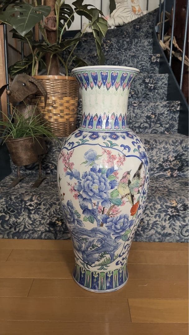 ★特大レトロ感満載♥️花瓶、置物、飾り、インテリア、アンティーク、和室、縁起物