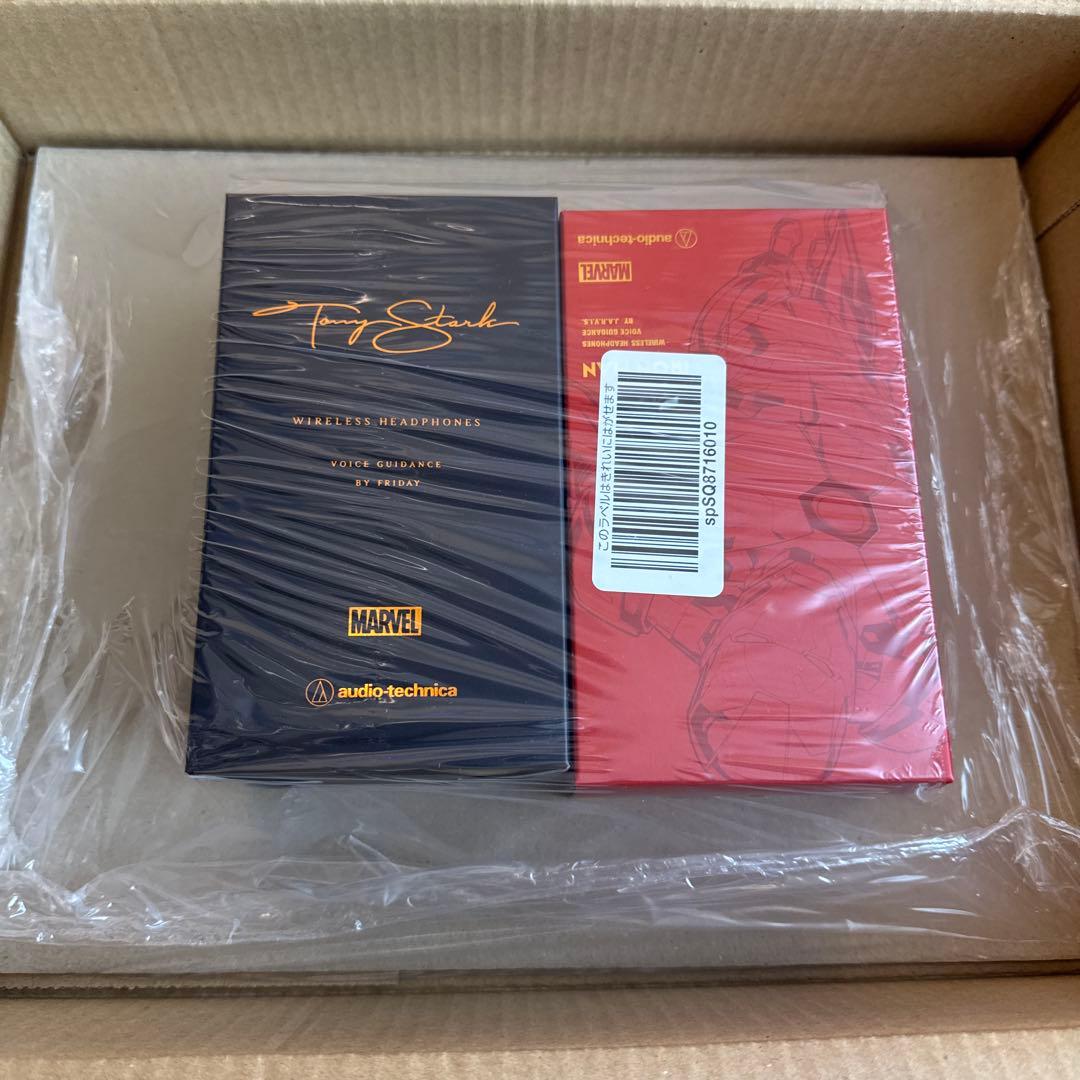 ワイヤレスイヤホン　オーディオテクニカ　トニースタークモデル　アイアンマンモデル