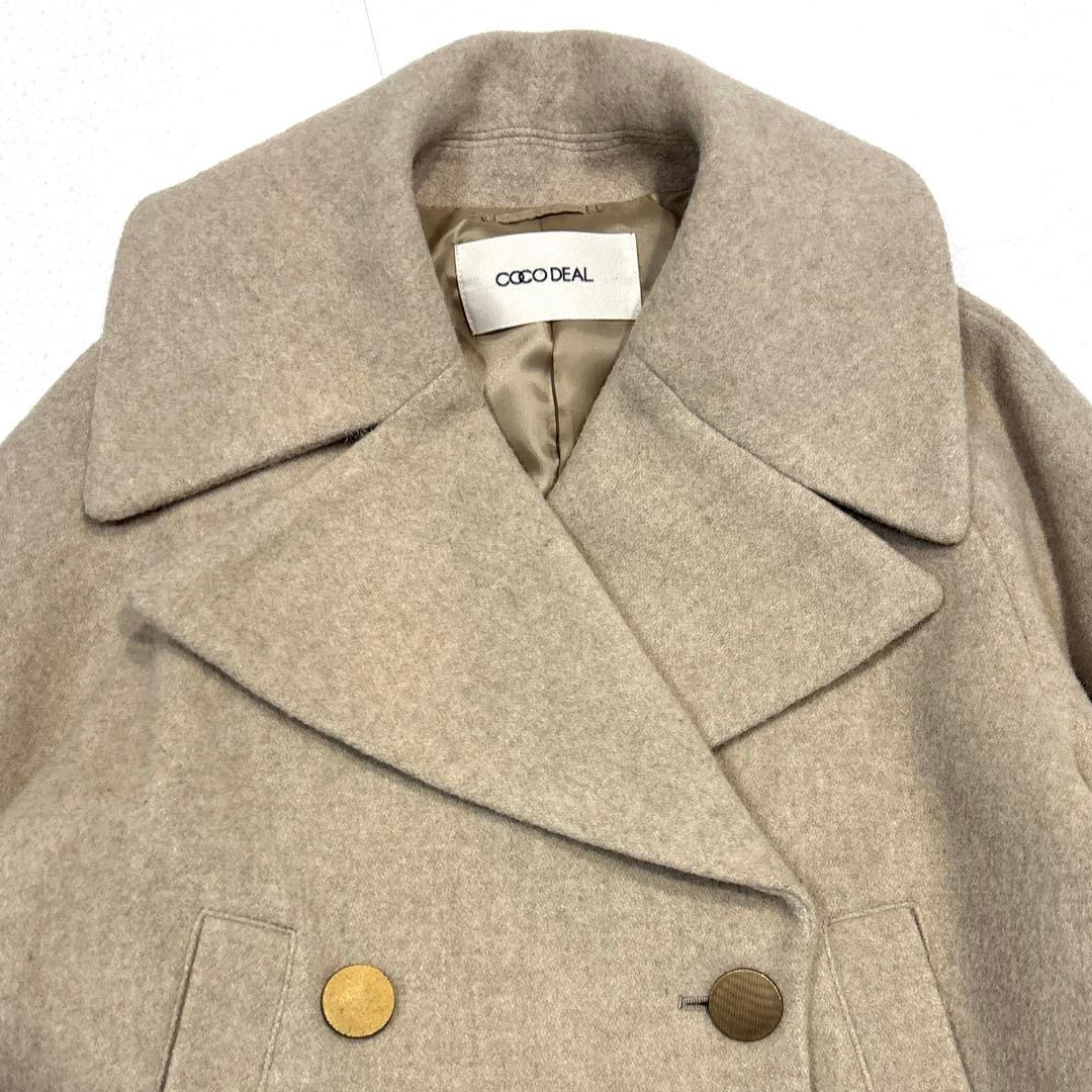 【美品/完売品/S】 COCODEAL インペリアルモッサ　ショート　Pコート