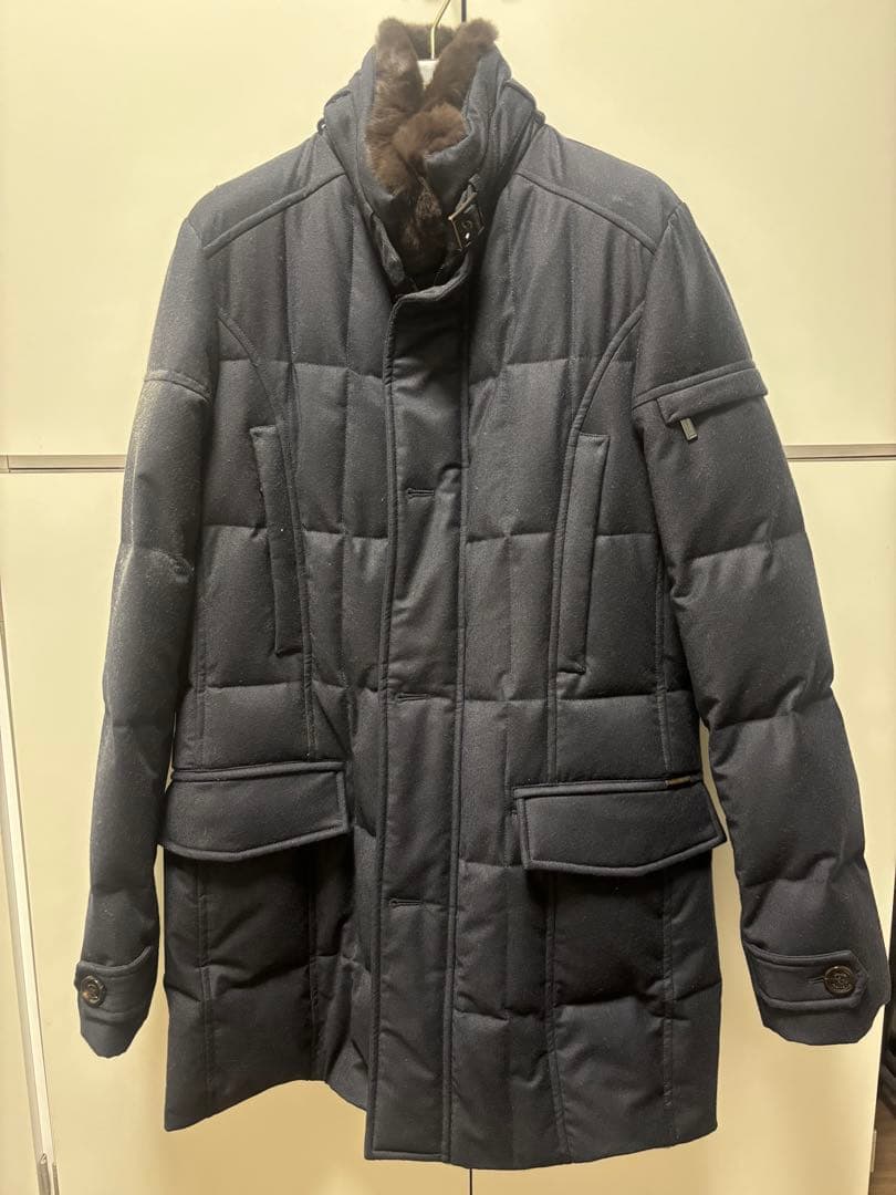 Moorer ネイビー ダウンジャケット
