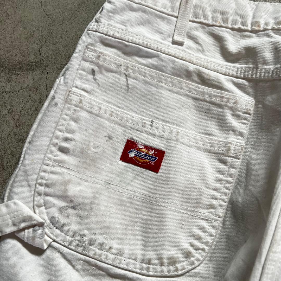 DICKIES ペンキ グランジ ホワイト ペインターパンツ W36