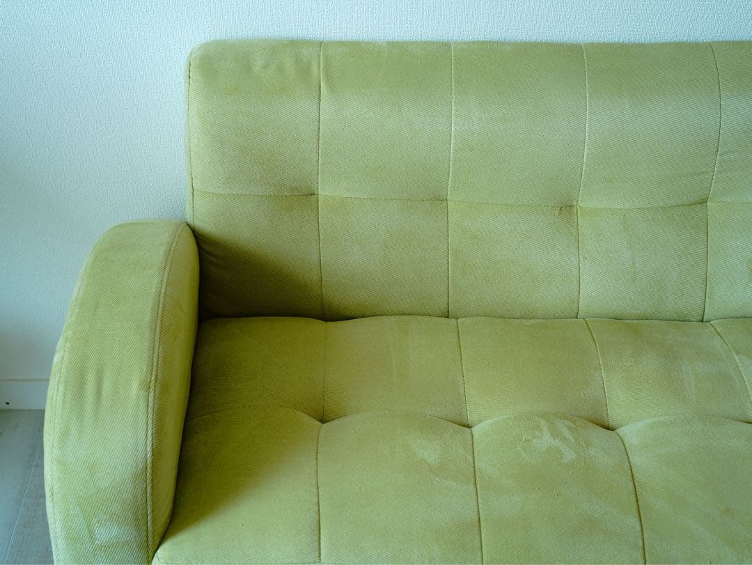 【GG】ライトグリーン 2人掛けソファ