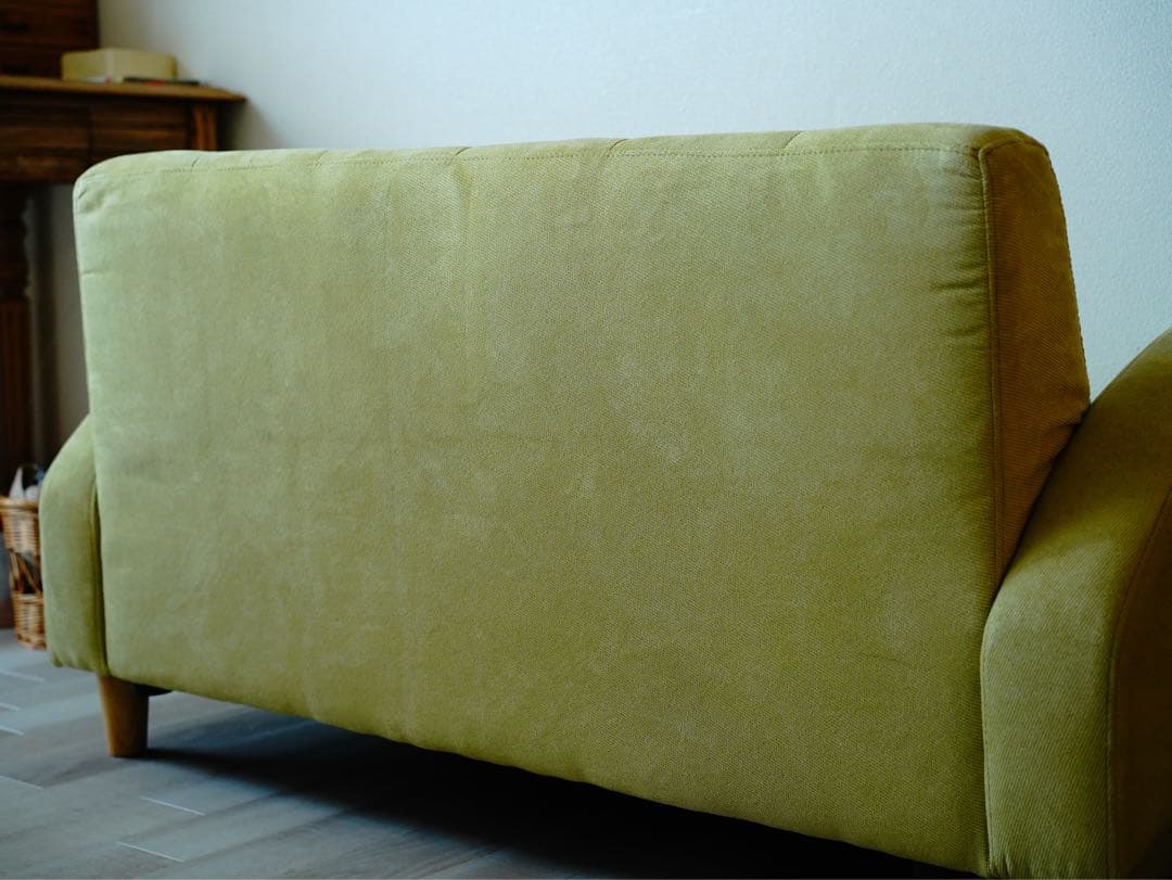【GG】ライトグリーン 2人掛けソファ