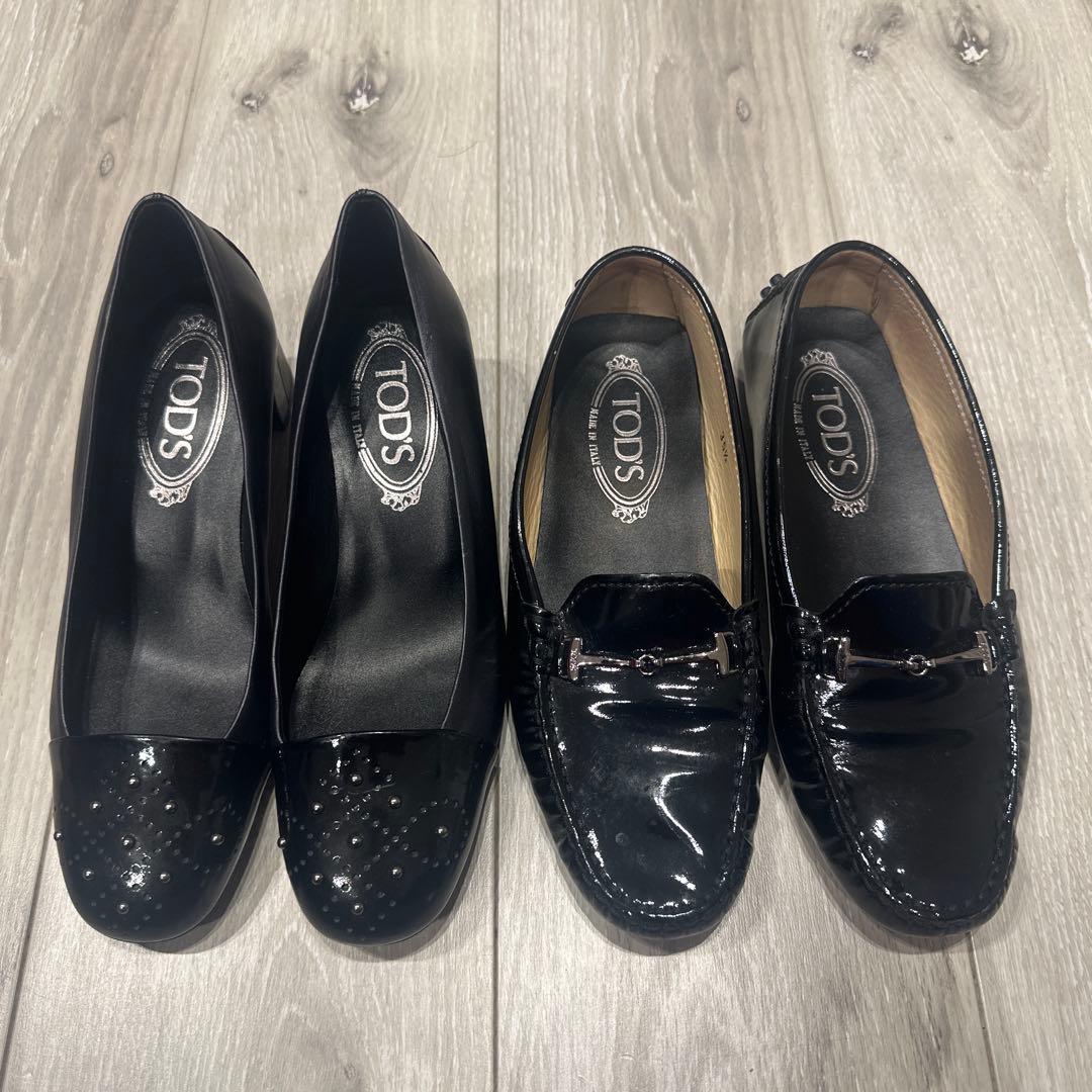 TOD'S ブラック ローファー・パンプス　セット