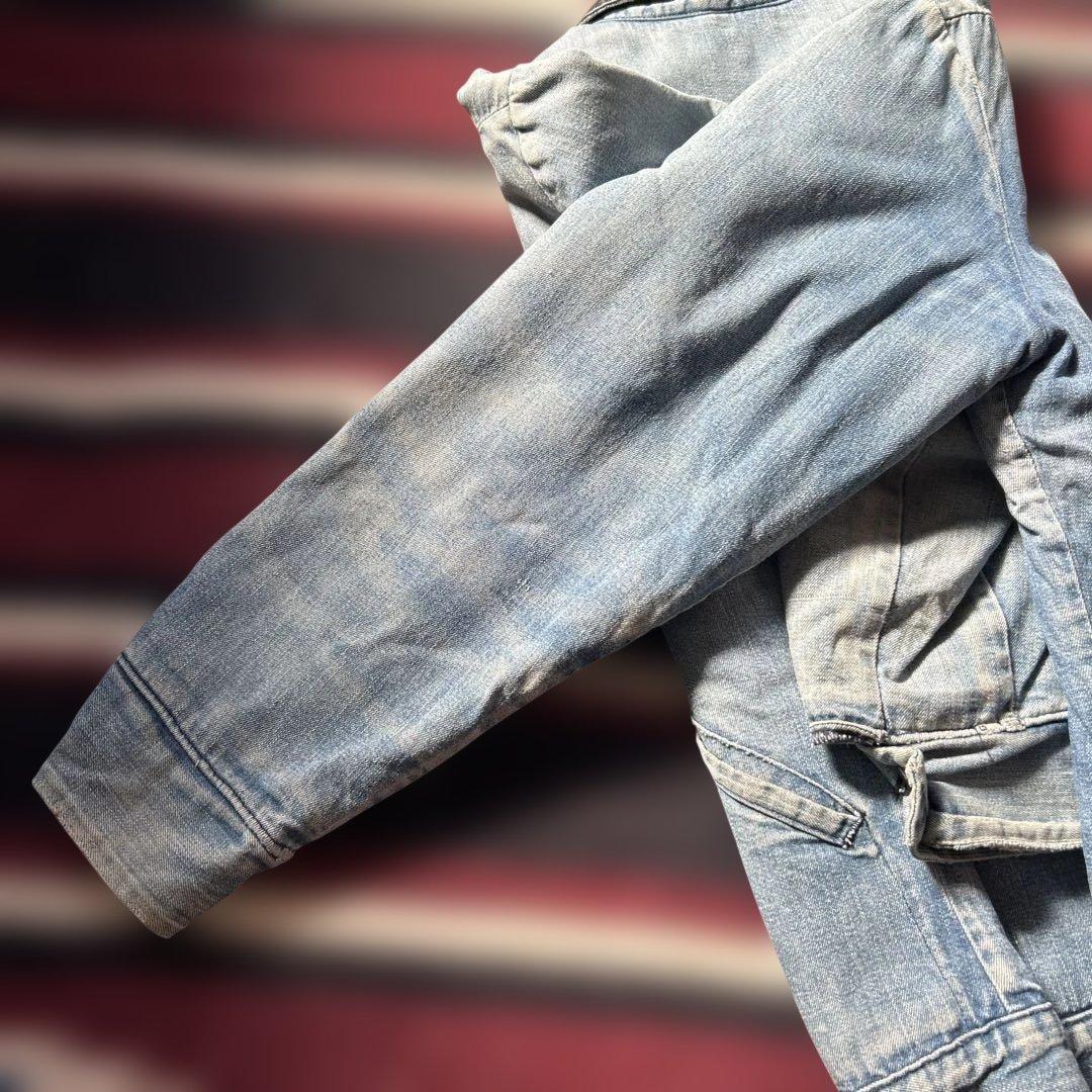 Wrangler、ライトブルー デニムジャケット コーデュロイ襟