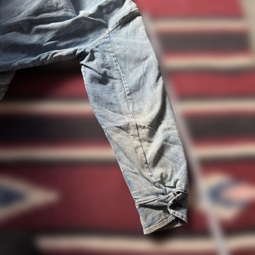 Wrangler、ライトブルー デニムジャケット コーデュロイ襟