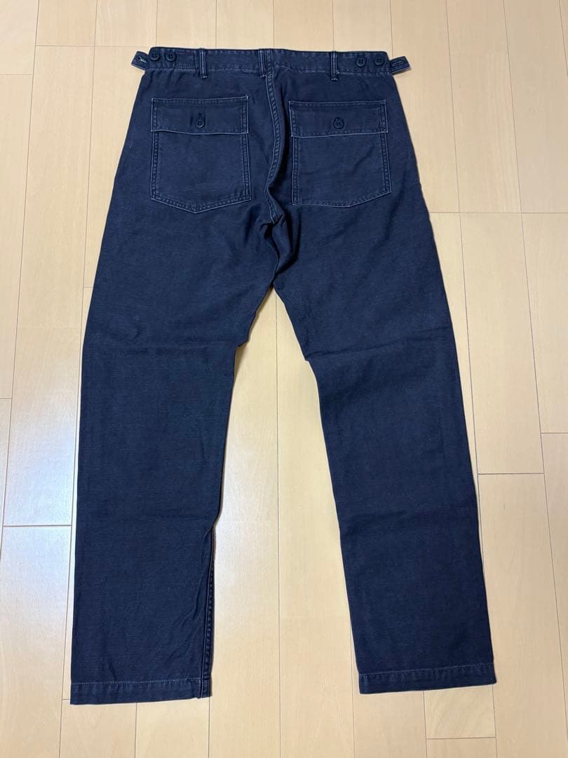 orSlow オアスロウ スリムフィット ファティーグパンツM ブラック