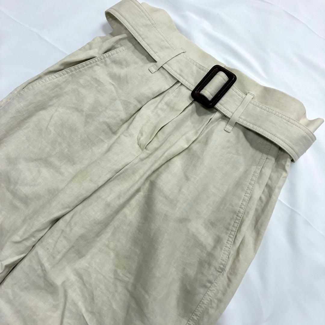 【現行】ブルネロクチネリ カーゴパンツ ワークパンツ リネン混 スラックス 38