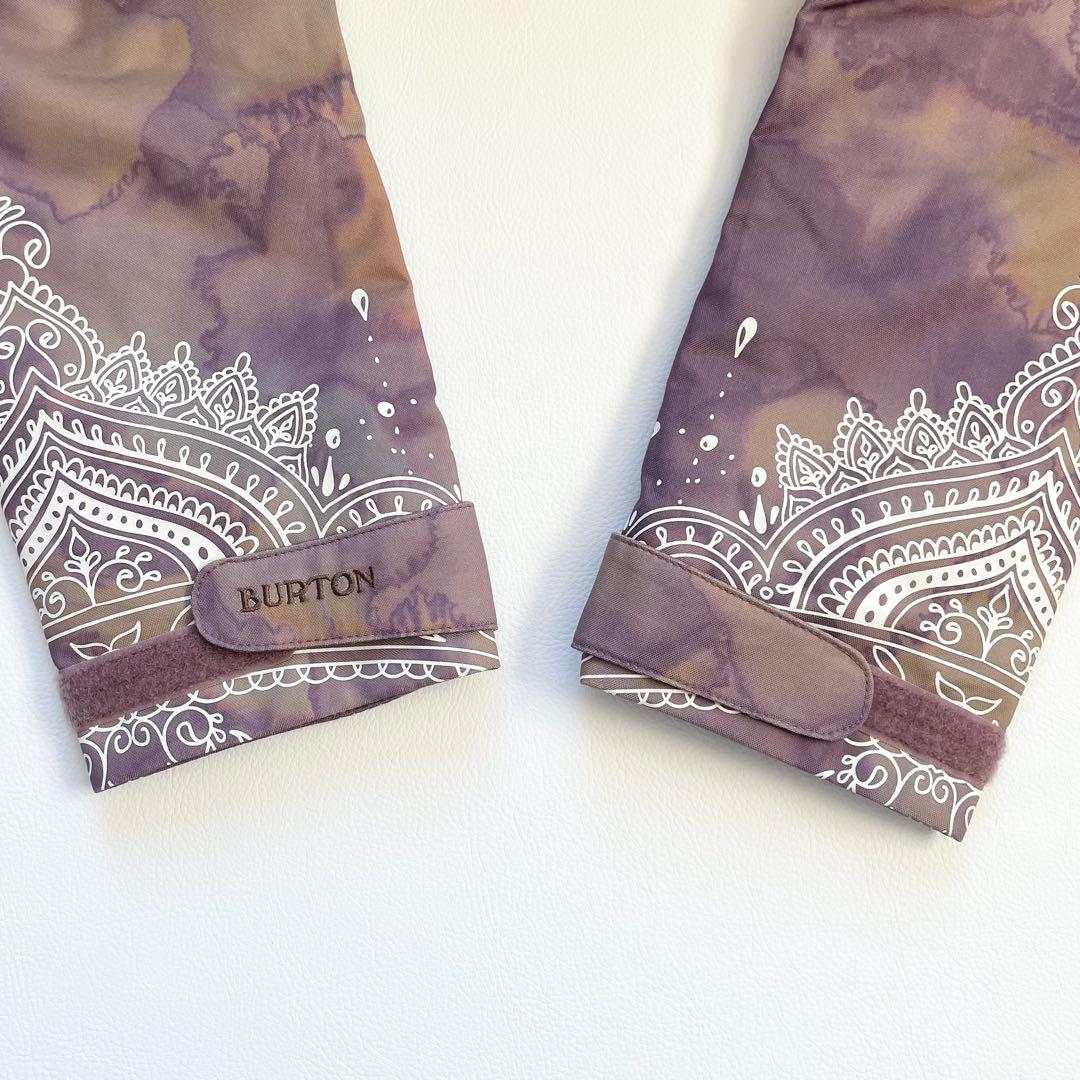 4434【美品】バートン スノボウェア ジャケット 中綿入り レース柄プリント