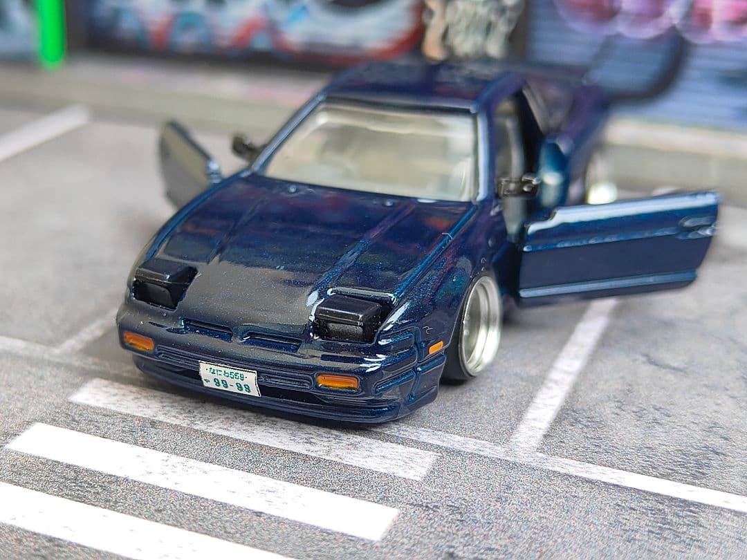 トミカ改造 日産 180sx ワンエイティー プレミアム☆深リムホットウィールa