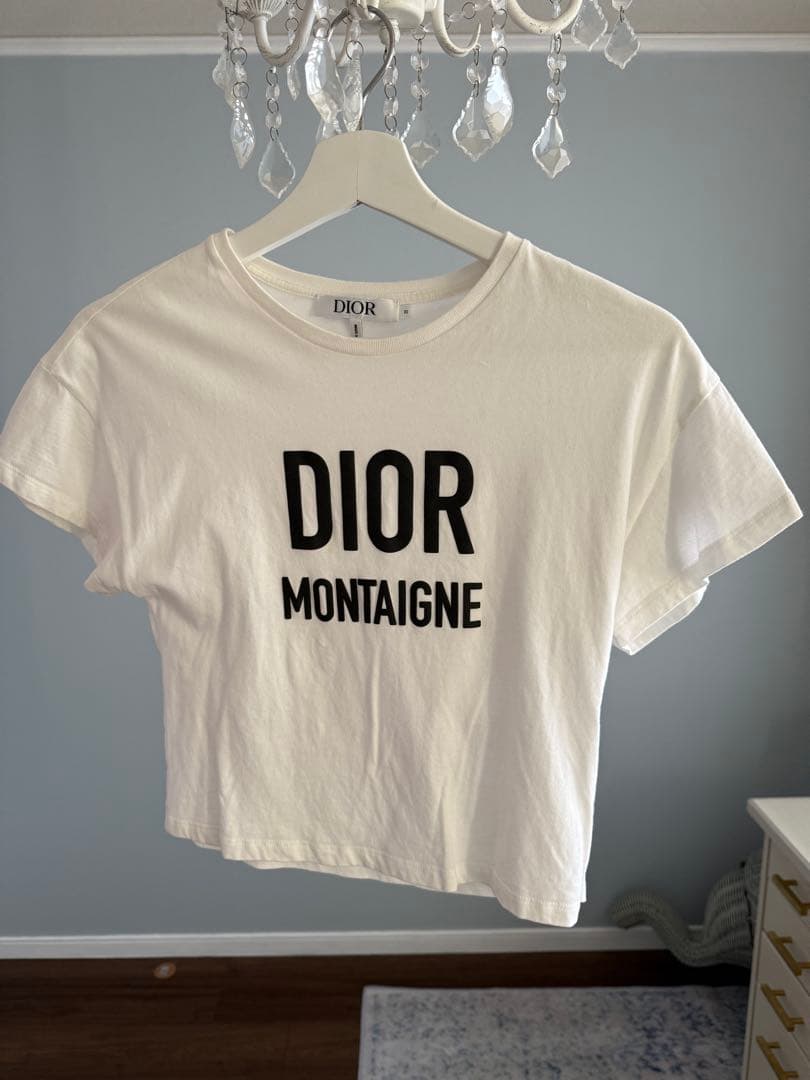 断捨離のペロ様　Dior MONTAGNE クロップドTシャツ ホワイト