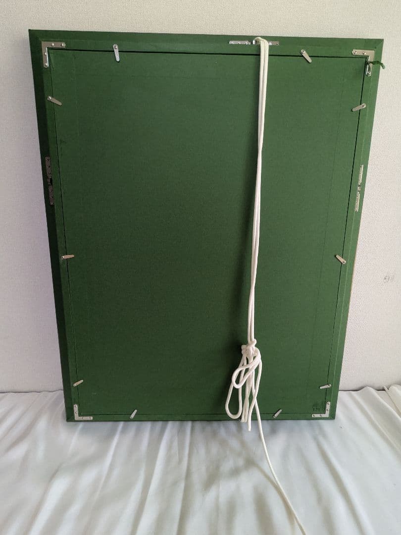 額縁 木製 黒檀 P12 金縁 アクリル付き アンティーク ヴィンテージ