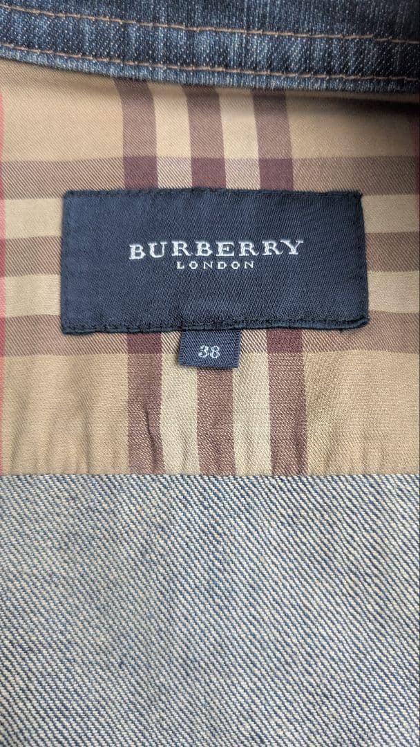 美品！BURBERRYレディス ブルー デニムジャケット 38未使用品 値下げ中