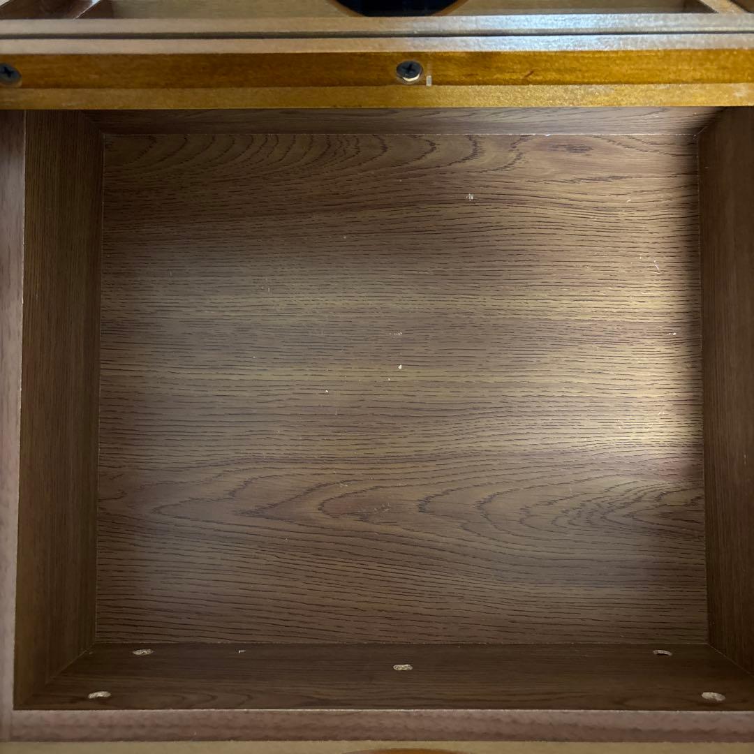 ノーチェ　NOCE ブラウン木製ドレッサー 引き出し2つ