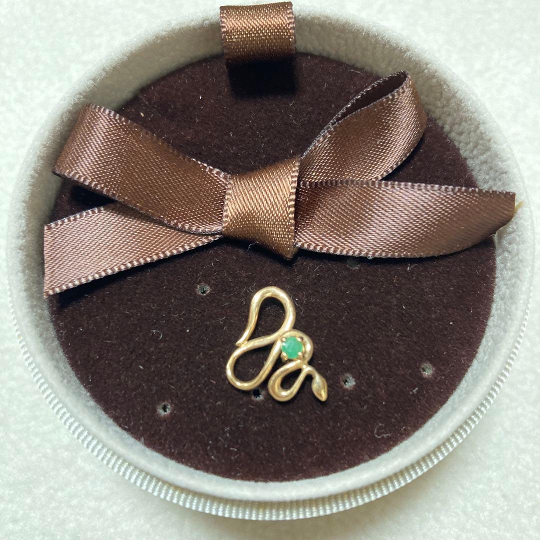 アガット agete ヘビ　チャーム　K10