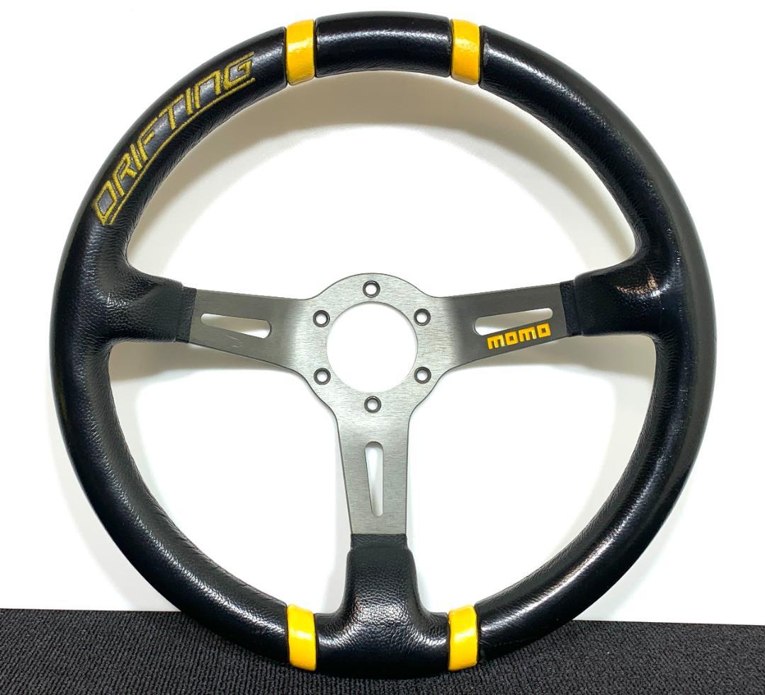 モモ ドリフティング 35パイ シルバースポーク ディープコーン 08年製 本物