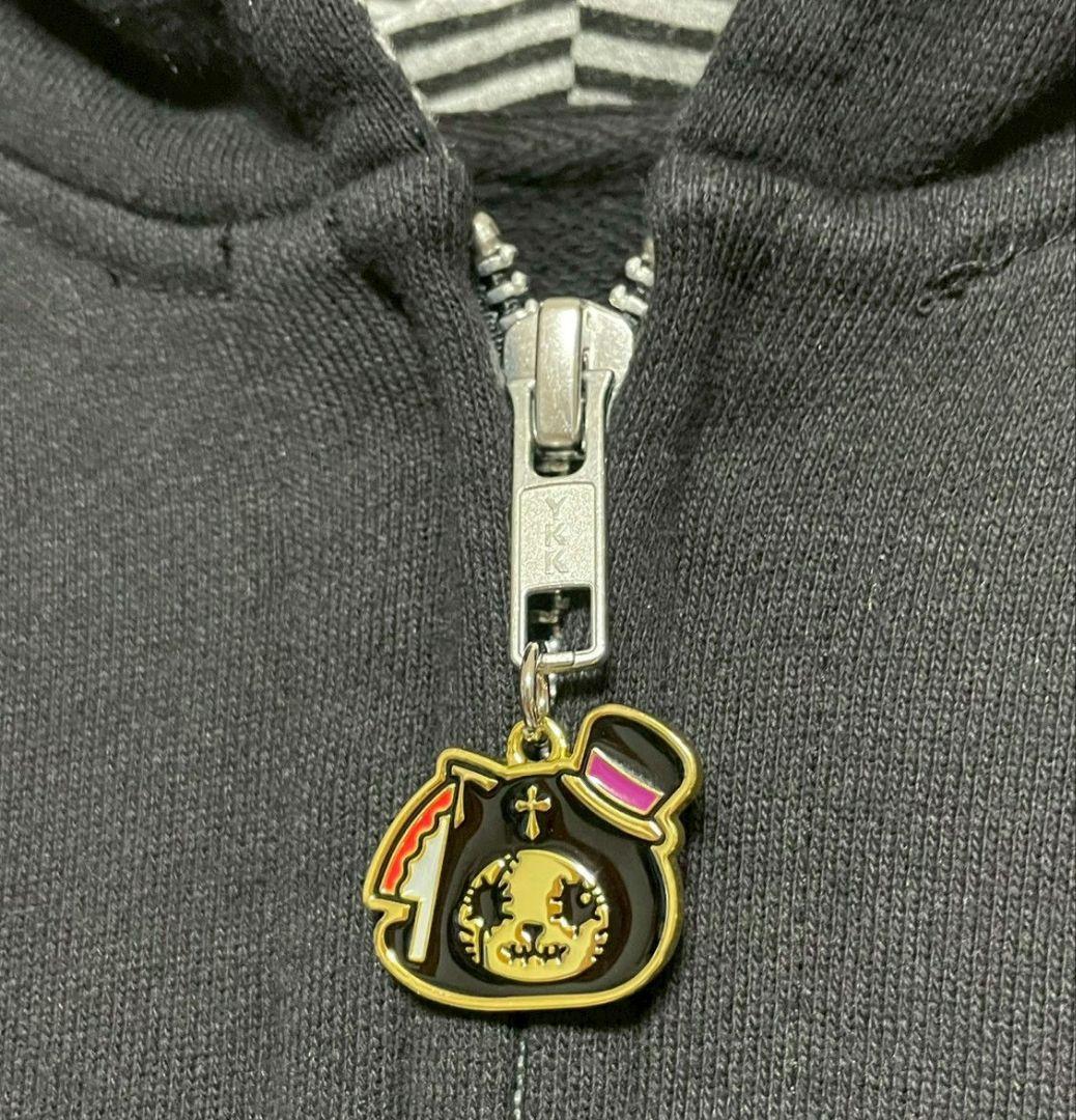 HANGRY&ANGRY　ネコミミパーカー　ロング丈　ブラック　チャームあり