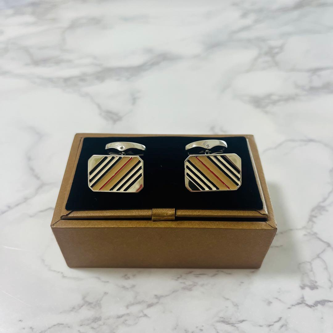 BURBERRY ストライプカフリンクス