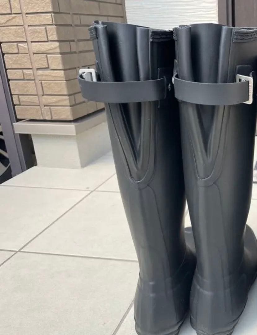 HUNTER ブラック 長靴 バックル付き　24cm 25cm 2足セット