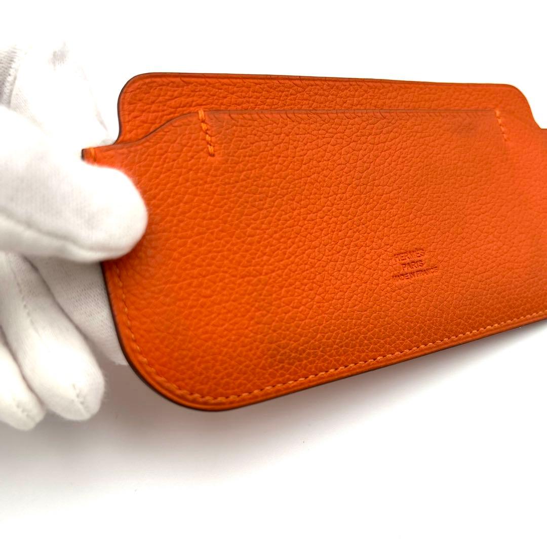 エルメスHERMES エテュイイーカバー レザースマホケースカードケース