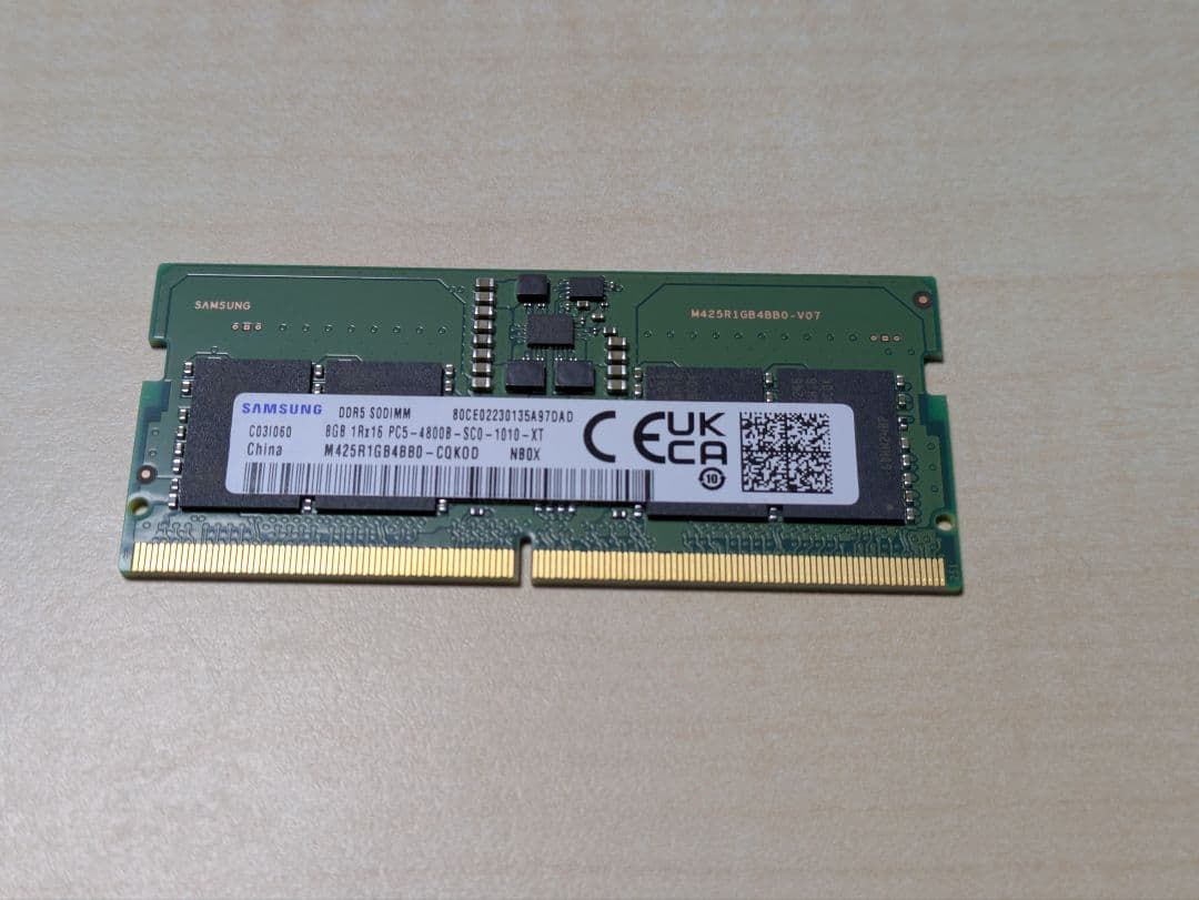 DDR5 4800 8GB 1枚