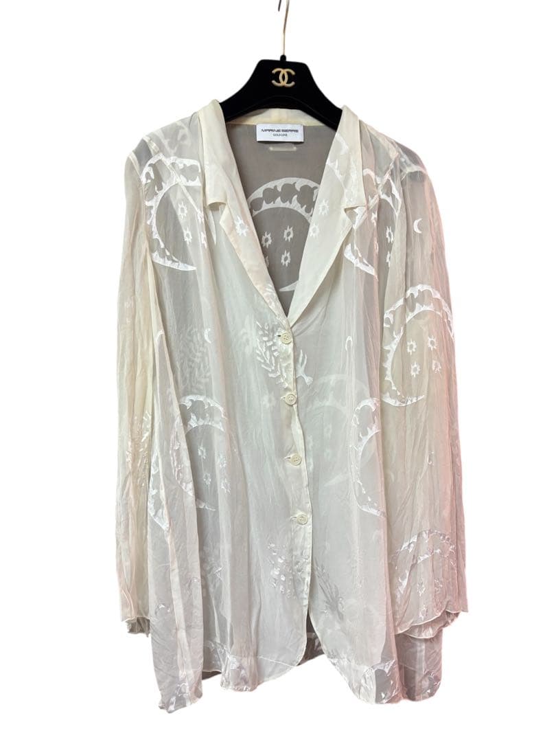 【大幅値下】MARINE SERRE マリーンセル - 月柄シルク長袖シャツ