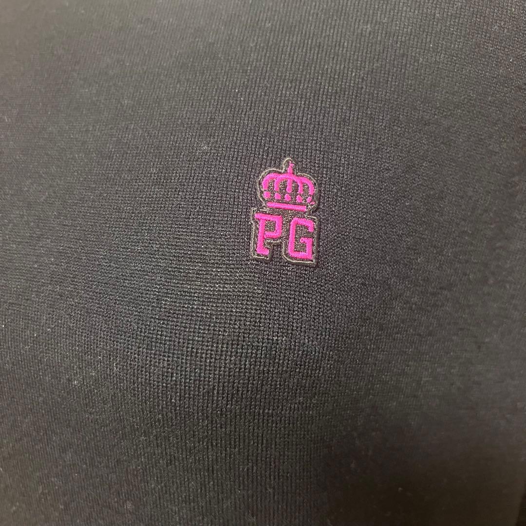 パーリーゲイツ　長袖セーター　ニット　ブラック　レディース　ロゴ