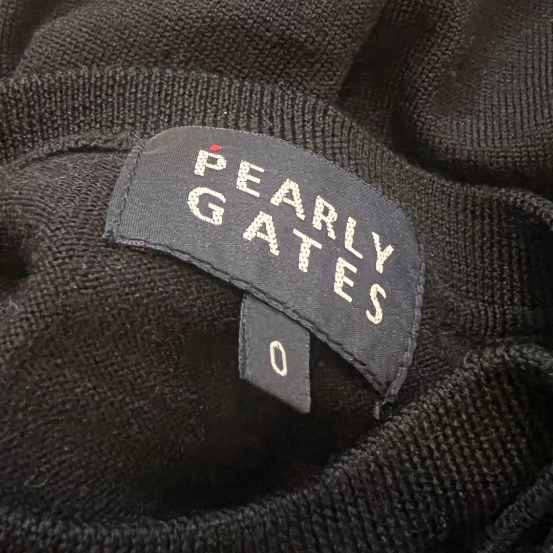 パーリーゲイツ　長袖セーター　ニット　ブラック　レディース　ロゴ