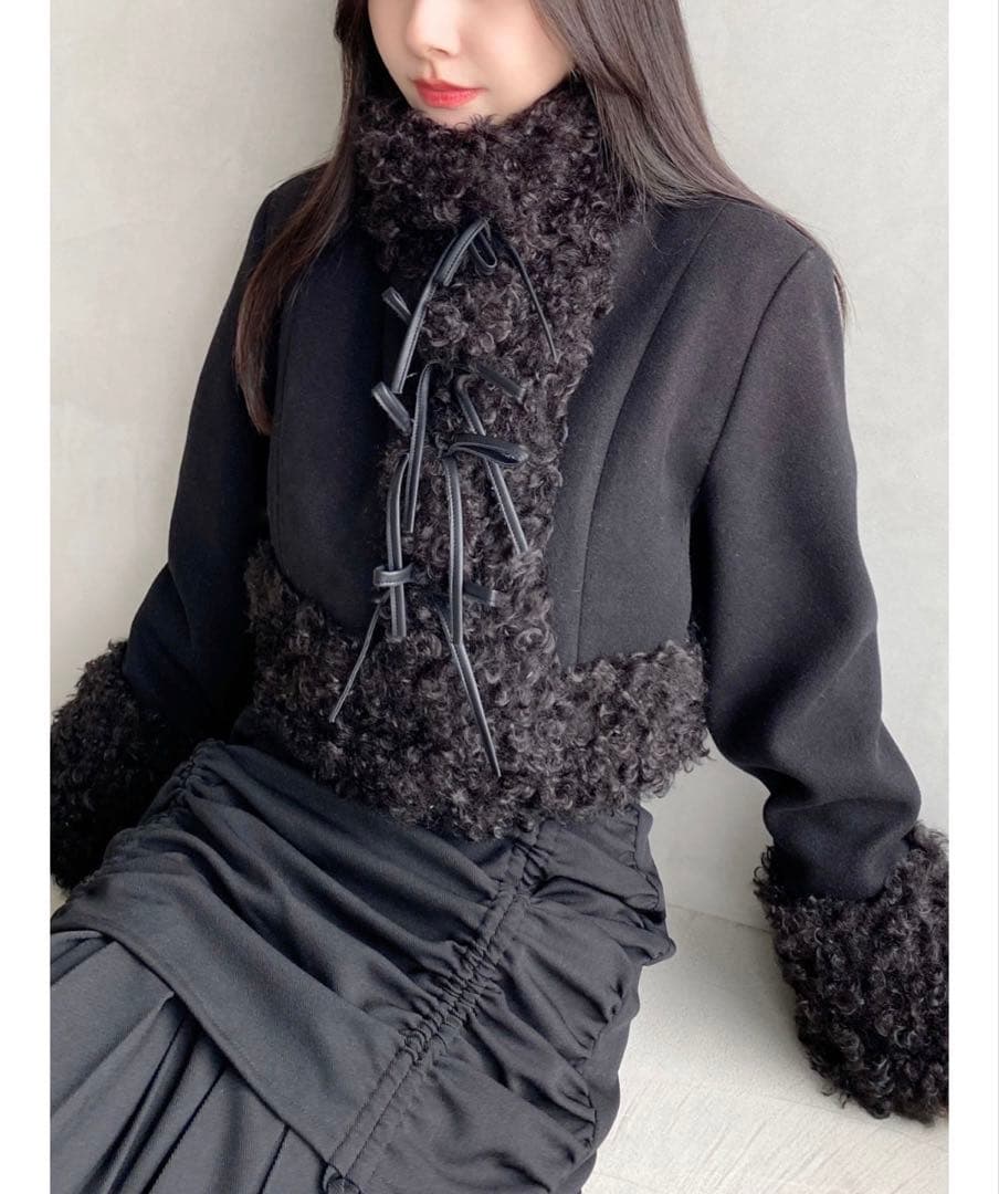 RESEXXYポイントフェイクファーブルゾン