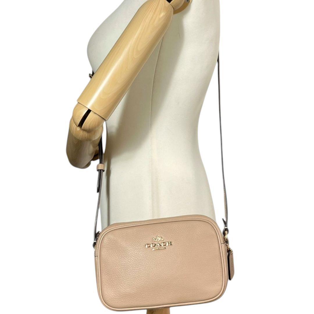 バッグ Coach Jamie Camera Bag Leather Beige