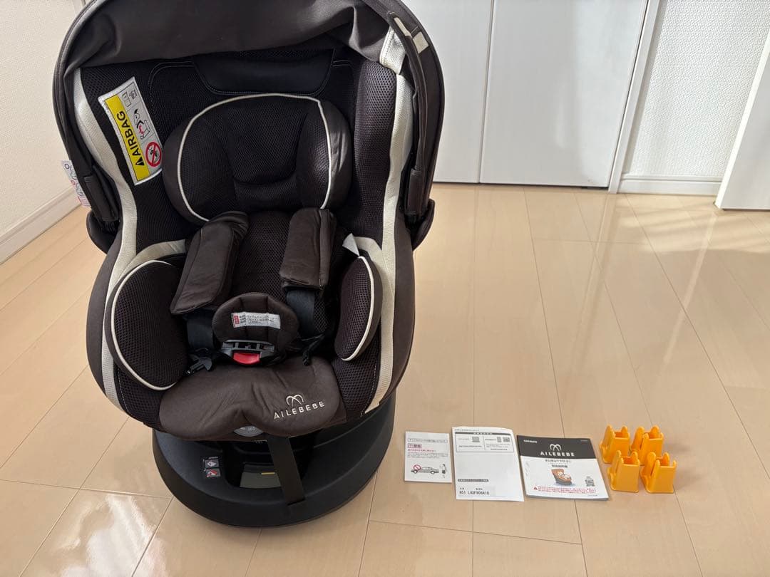 【良品】エールベベ・クルット3i グランス　アンバーブラウン ISOFIX