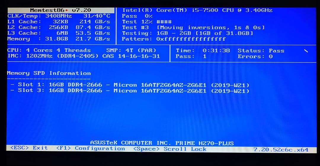 Micron DDR4 2666 16GB ×2 計 32GB 【動作確認済】