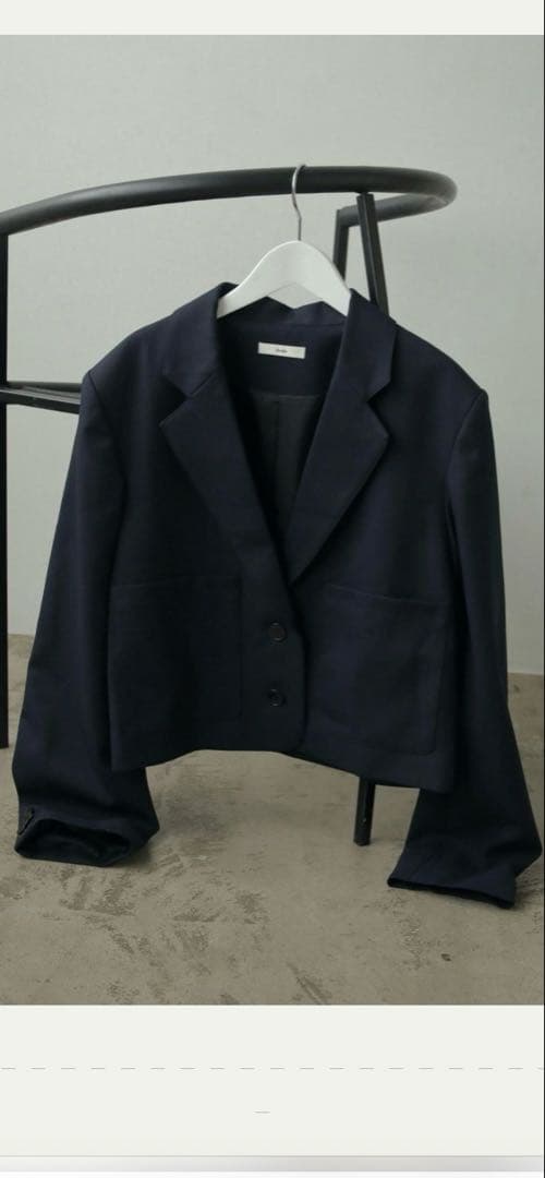 ネイビー クロップドジャケット ワイドパンツ セット サイズ36 anuke