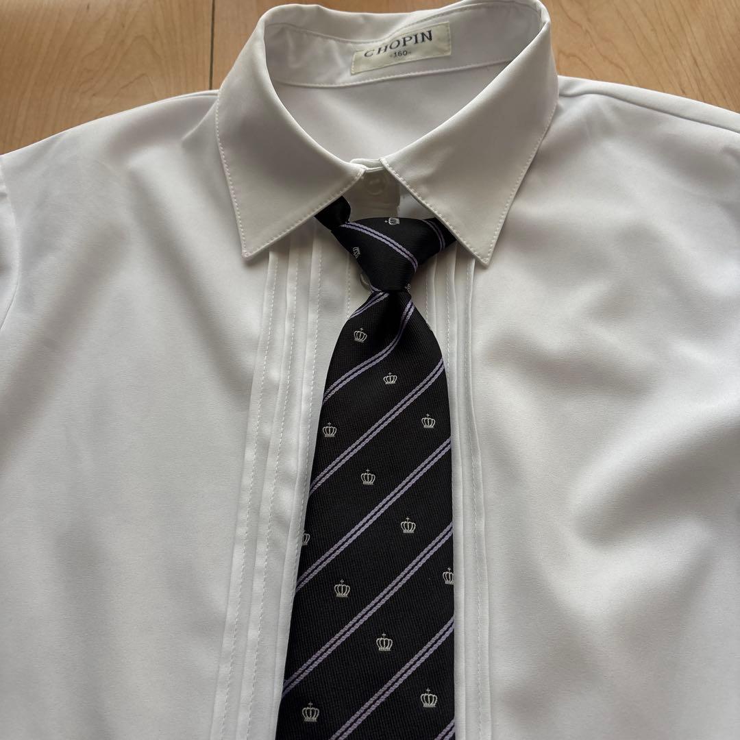 160㎝　CHOPIN プリーツジレスーツ　黒　卒服　フォーマルスーツ