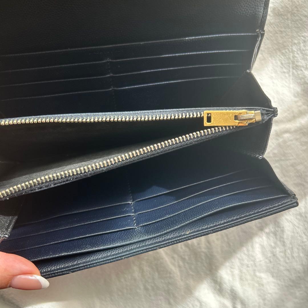 SAINT LAURENT YSL 長財布 ネイビー