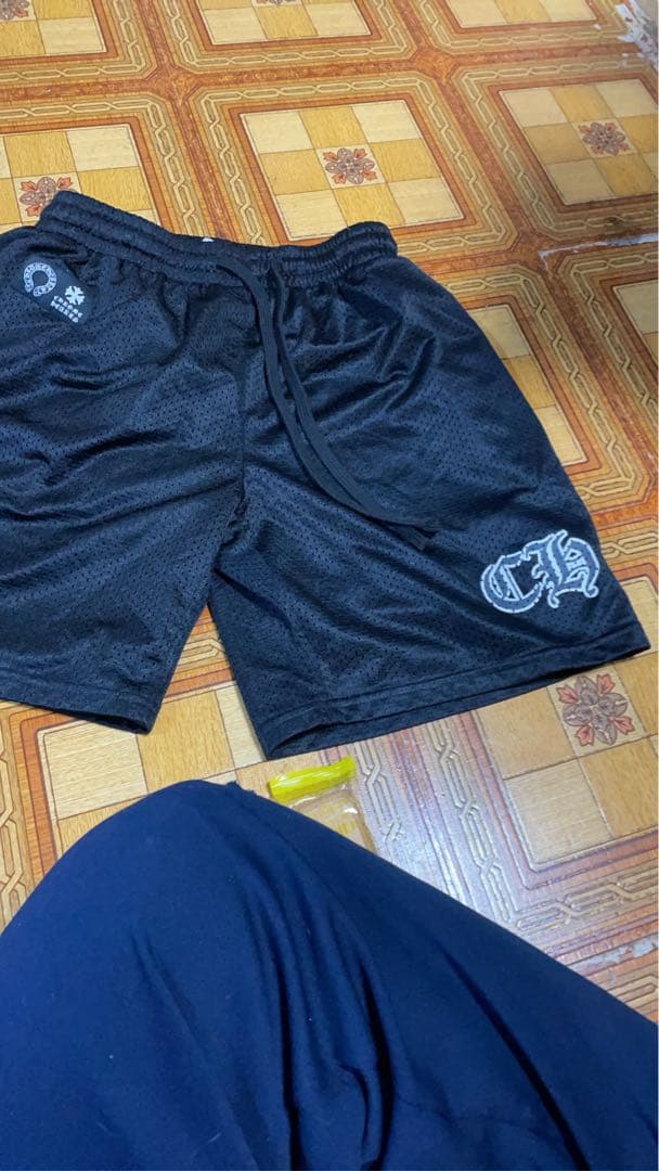 .*様 クロムハーツ メッシュ ブラック ハーフパンツ