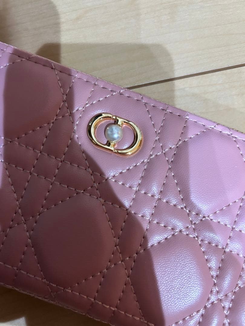 値下げタイムセール24時まで❣️キルティングDIOR♡ピンク長財布