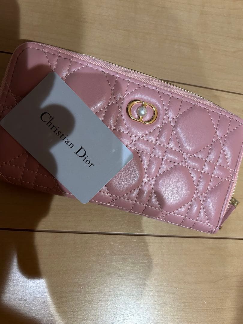 値下げタイムセール24時まで❣️キルティングDIOR♡ピンク長財布