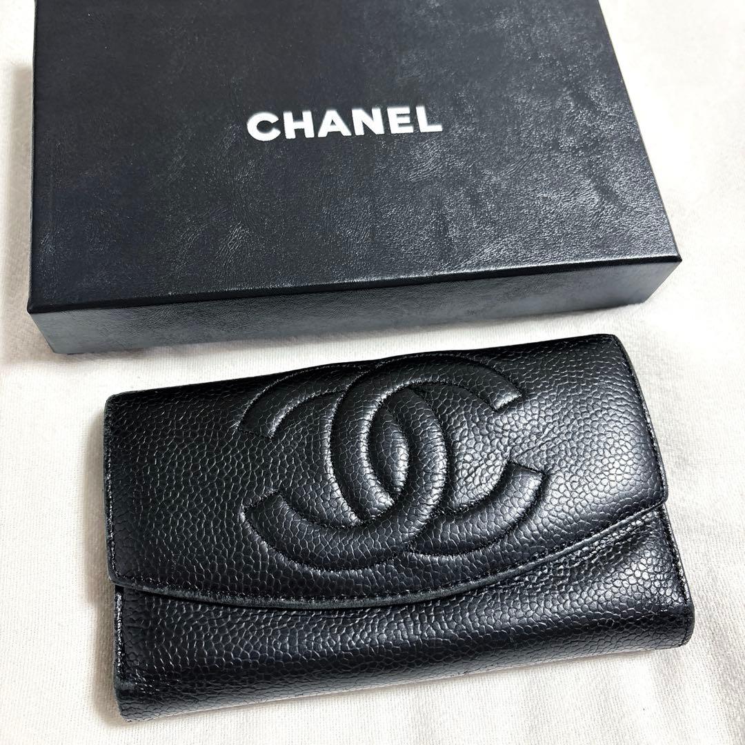 t*i様 た*ち様 CHANEL シャネル キャビアスキン レザー 長財布 二つ