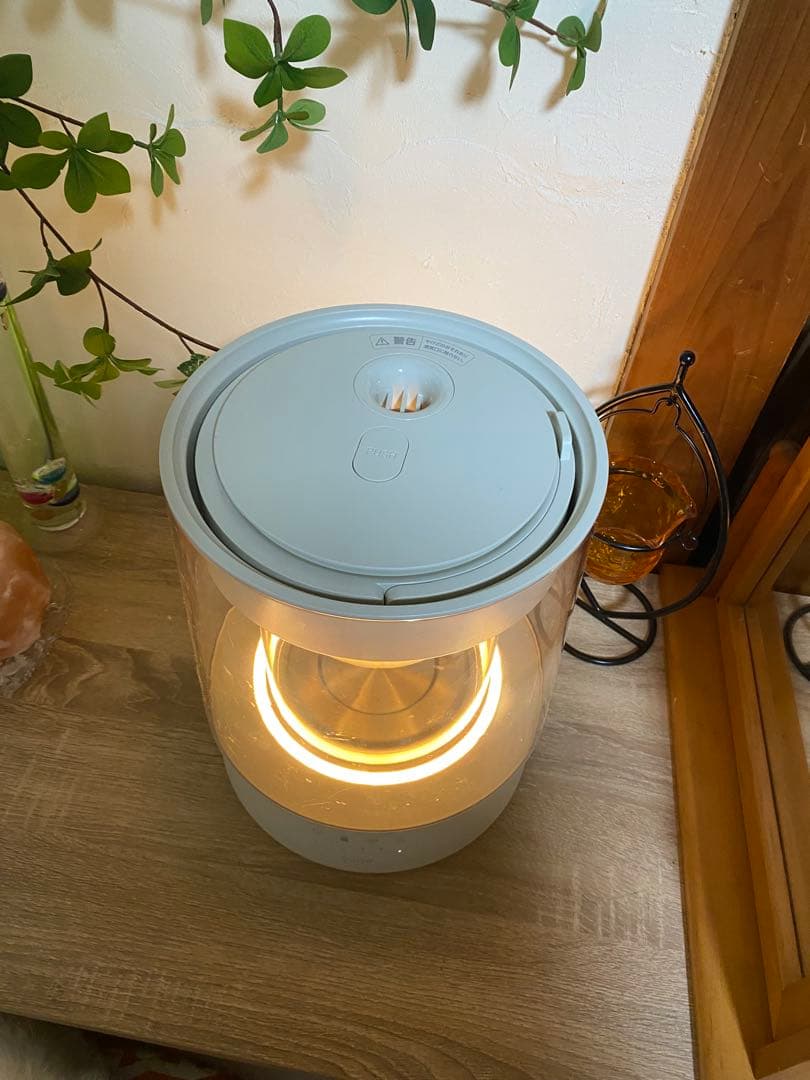 QUADS ガラス スチーム加湿器 アイボリー