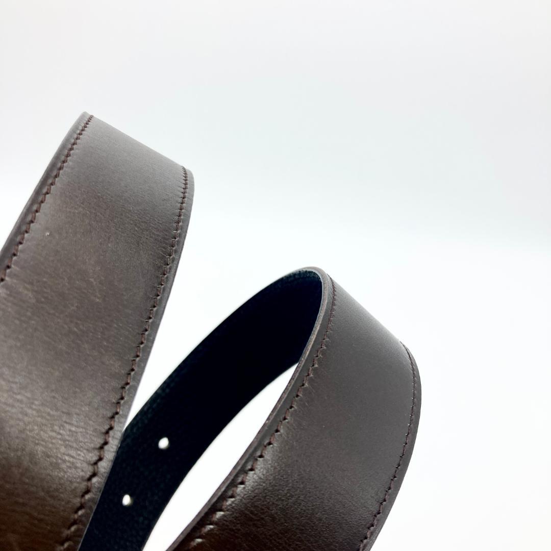 美品　エルメス　ベルト　コンスタンス　Hバックル　ブラウン　ゴールド