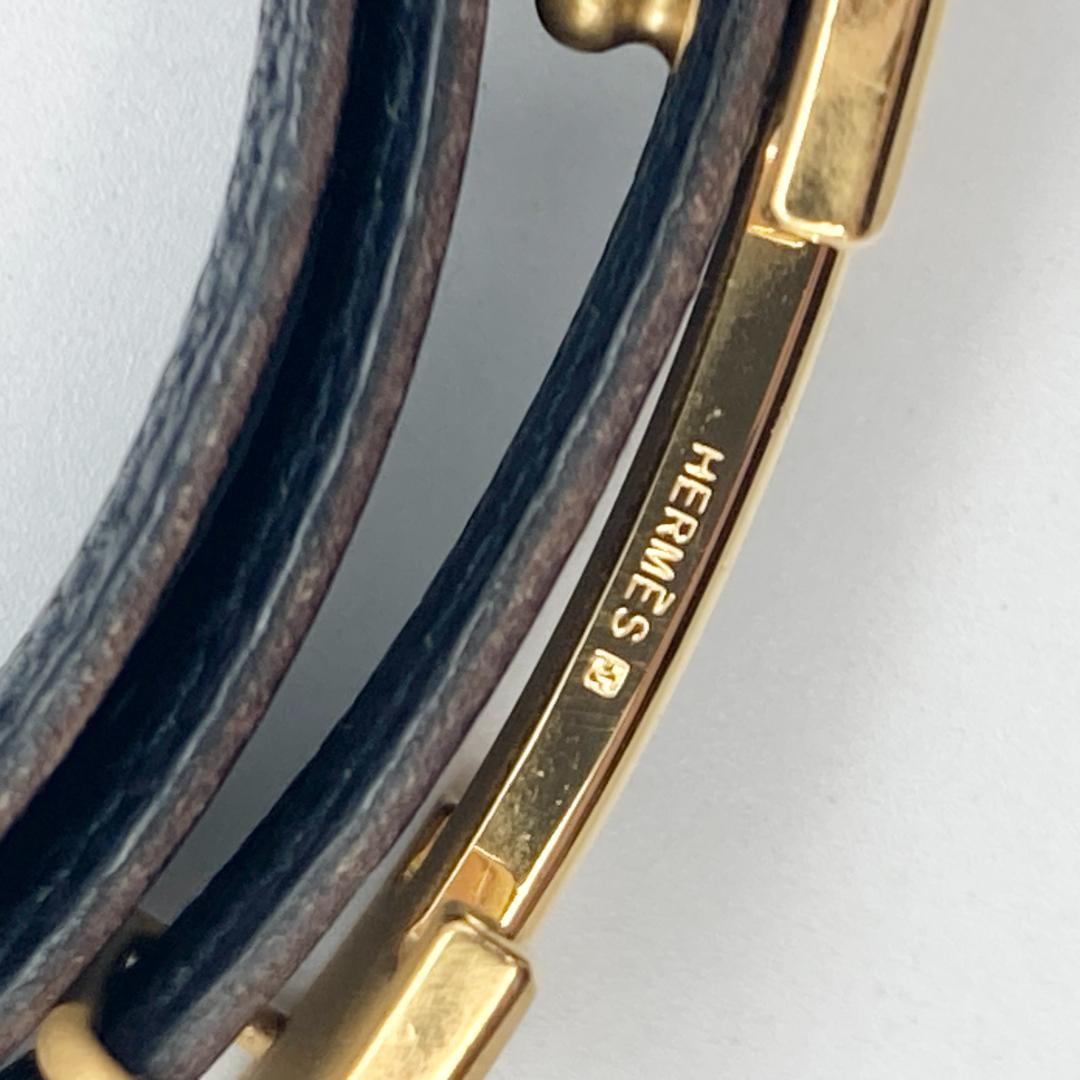 美品　エルメス　ベルト　コンスタンス　Hバックル　ブラウン　ゴールド