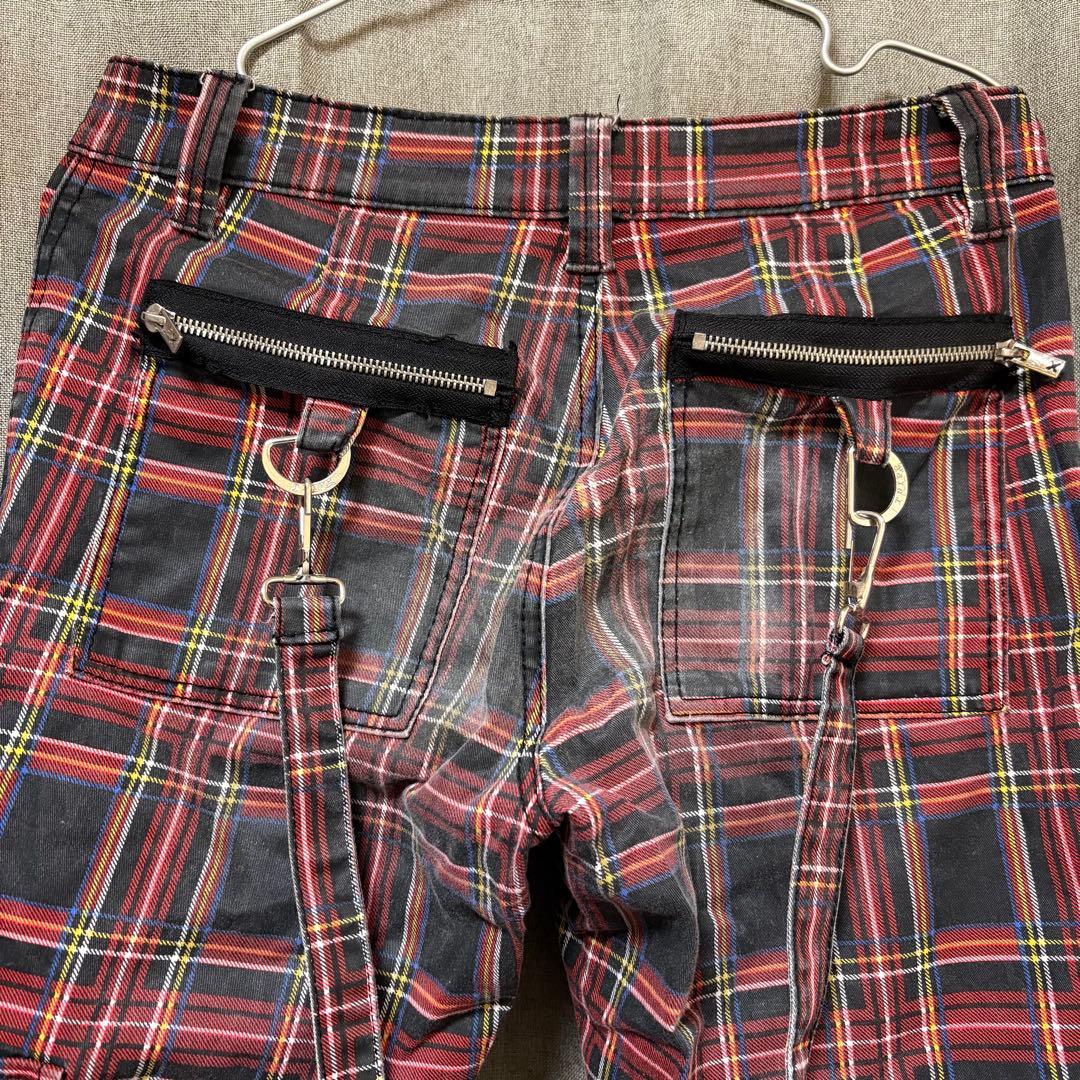 TRIPP NYC ボンテージパンツ 赤黒 28